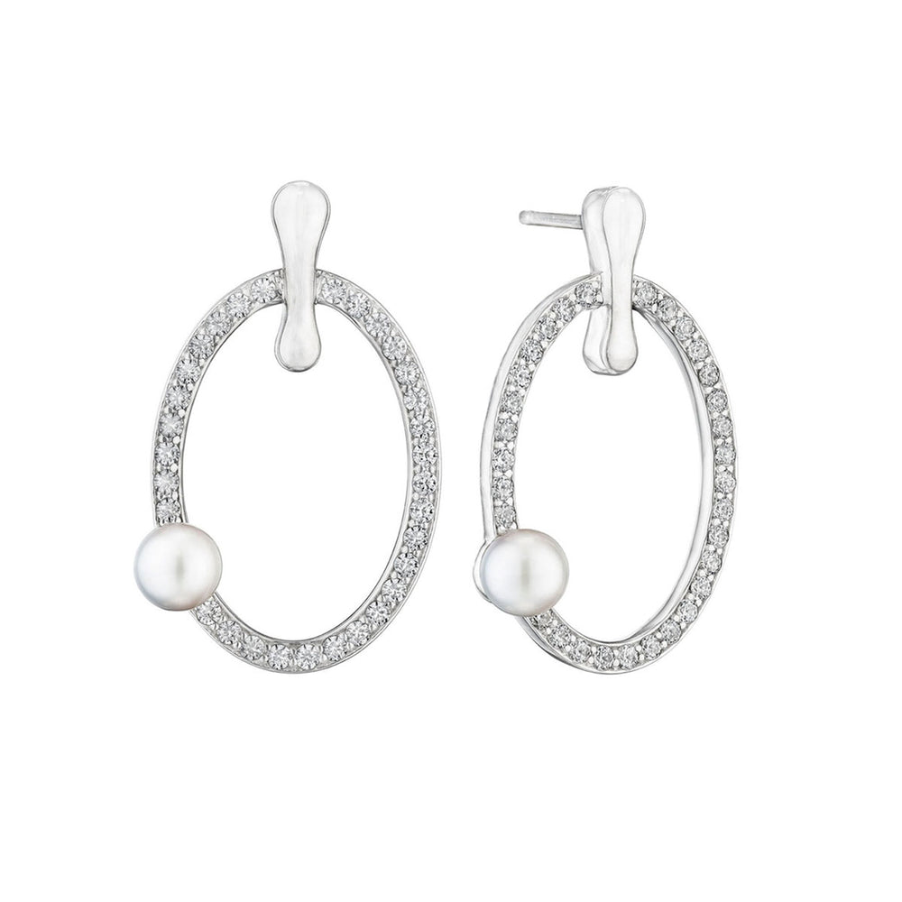 Moon Pearl Earrings - large