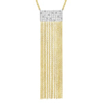 Yellow gold and brilliant diamond necklaceYellow and white gold combination with brilliant diamonds necklace