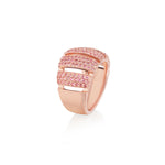 Rose gold with pink sapphires ring
