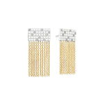 Yellow gold and brilliant diamond necklaceYellow and white gold combination with brilliant diamonds earring