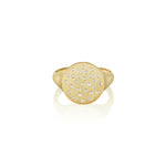 Yellow gold with brilliant diamonds ring