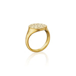 Yellow gold with brilliant diamonds ring