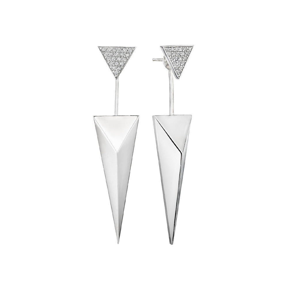 White gold with brilliant diamonds earring