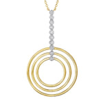 Yellow and white gold combination with brilliant diamonds necklace